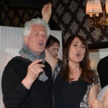 Gérard Lenorman et Daniela Lumbroso lors de la dernière soirée Chabada au restaurant La Plage à Paris le jeudi 25 avril 2013