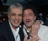Enrico Macias et Rachid Taha lors de la dernière soirée Chabada au restaurant La Plage à Paris le jeudi 25 avril 2013
