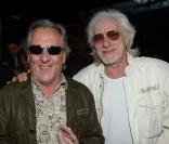 Gilbert Montagné et Hugues Aufray lors de la dernière soirée Chabada au restaurant La Plage à Paris le jeudi 25 avril 2013