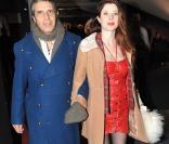 Julien Clerc et sa femme Hélène Gremillon à Paris le 6 février 2013.