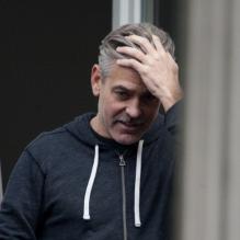 George Clooney sur le tournage de The Monuments Men le 29 avril 2013.