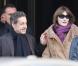 Nicolas Sarkozy et Carla Bruni Sarkozy à la sortie du Royal Monceau samedi 9 février 2013.