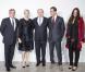  Andrea Casiraghi et sa fiancée Tatiana Santo Domingo ont pris la pose avec Sidney Toledano (PDG Dior Couture), la princesse Charlene et le prince Albert de Monaco à l'occasion du défilé Croisière Christian Dior 2014, le 18 mai au port de Monaco. 
