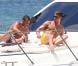 Cristiano Ronaldo en vacances avec des amis sur un yacht à Miami le 14 janvier 2013.