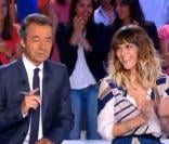 Daphné Bürki et Michel Denisot sur le plateau du  Grand Journal  le lundi 27 août 2012 sur Canal+