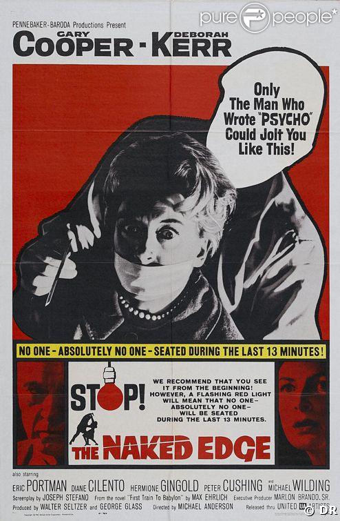 Gary Cooper: affiche de La Lame Nue (The Naked Edge) 