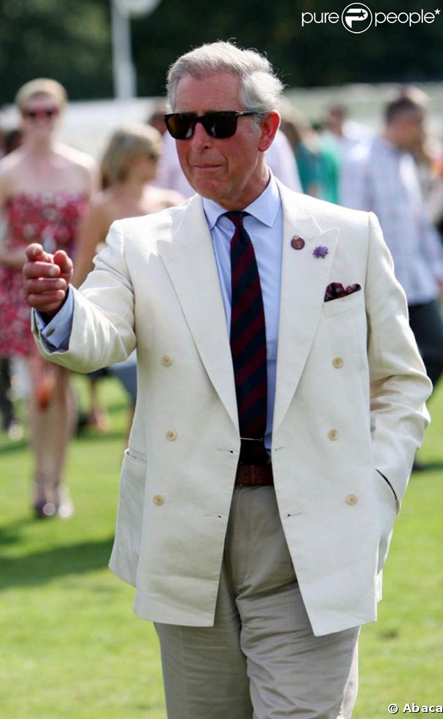 Le Prince Charles au match de polo Angleterre-Australie