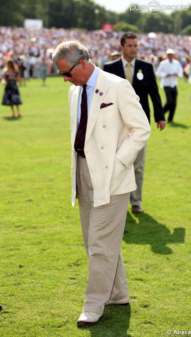 Le Prince Charles au match de polo Angleterre-Australie