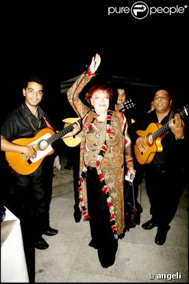 Régine à la soirée Monica Bacardy