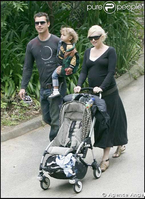 Gwen Stefani avec son mari Gavin Rossdale et leur garcon Kingston James McGregor