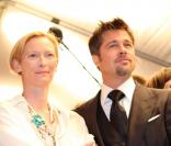 Tilda Swinton et Brad Pitt