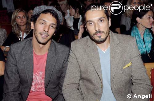 Tomer Sisley et Vincent Elbaz au défilé Bérénice, le 5 septembre 2008