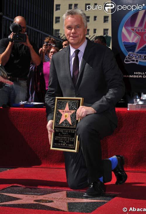 Tim Robbins reçoit son étoile à Hollywood, le 10/10/08