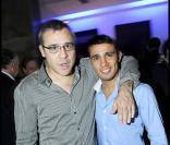Brahim Asloum et son entraîneur Louis Acaries