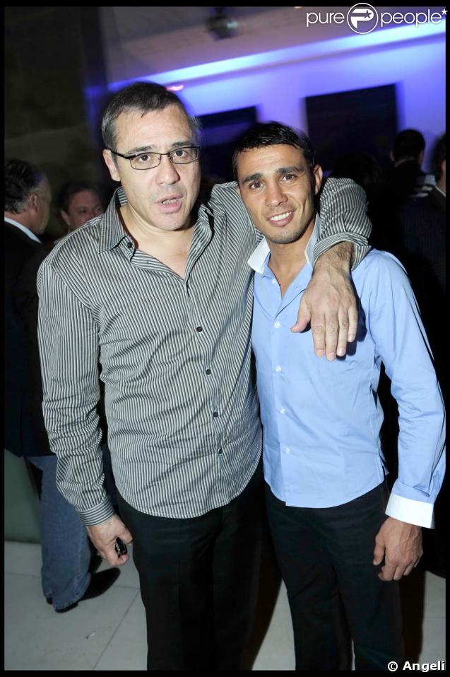 Brahim Asloum et son entraîneur Louis Acaries