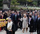 Le prince Charles et Camilla Parker Bowles au temple bouddhiste de Todai-ji