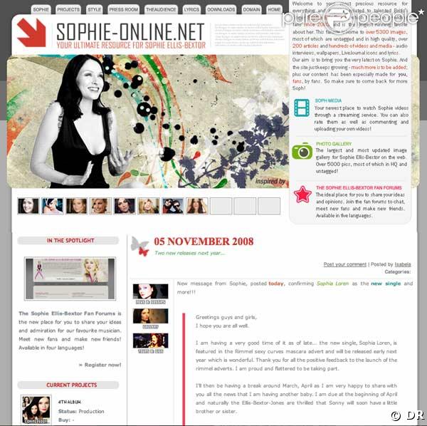 Site internet de Sophie Ellis Bextor