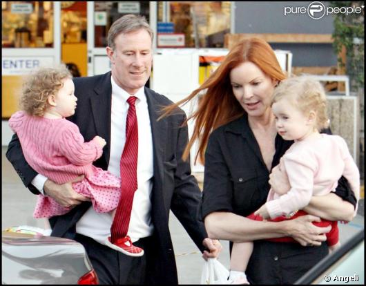 Marcia Cross, son mari, et ses deux jumelles