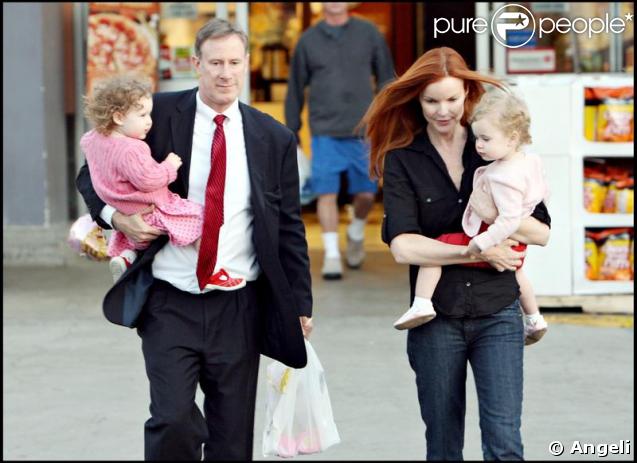 Marcia Cross, son mari, et ses deux jumelles