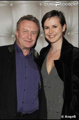 Michel Field et sa compagne Julie à la soirée en l'honneur de Starck chez Bon, le 20/11/08