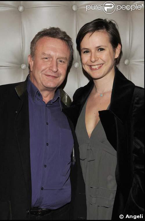 Michel Field et sa compagne Julie à la soirée en l'honneur de Starck chez Bon, le 20/11/08