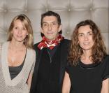 Sarah Lavoine, Michel Klein et Mademoiselle Agnès à la soirée en l'honneur de Starck chez Bon, le 20/11/08