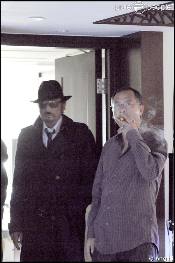 Johnny sur le tournage de vengeance à Hong-Kong