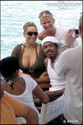 Mariah Carey et son mari Nick Cannon à Saint Barth