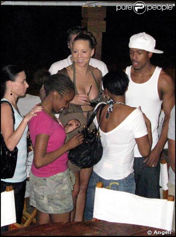 Mariah Carey et son mari Nick Cannon à Saint Barth