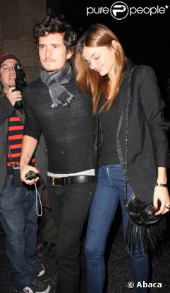 Orlando Bloom et Miranda Kerr à Los Angeles. 14/01/09