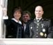 Caroline de Monaco, son mari Ernst August de Hanovre et le Prince Albert lors de la fête nationale monégasque, en novembre 2006.