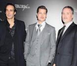 Alexandre Desplat (qui a signé la musique du film),Brad Pitt et David Fincher 