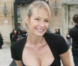 Estelle Lefébure a fait le show en début d'après midi au défilé Dior Haute Couture aujourd'hui au musée Rodin à Paris