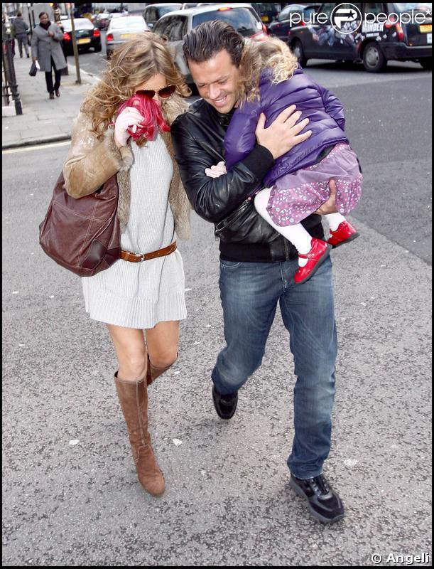 Geri Halliwell, son fiancé Fabrizio et sa fille Bluebell