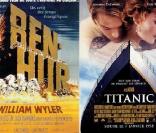 Trois films détiennent le record d'Oscars : Ben Hur de William Wyler en 1959 puis, 38 ans après, Titanic de James Cameron égale ce score et enfin Le Seigneur des Anneaux : Le Retour du Roi de Peter Jackson en 2004, avec chacun 11 récompenses ! 