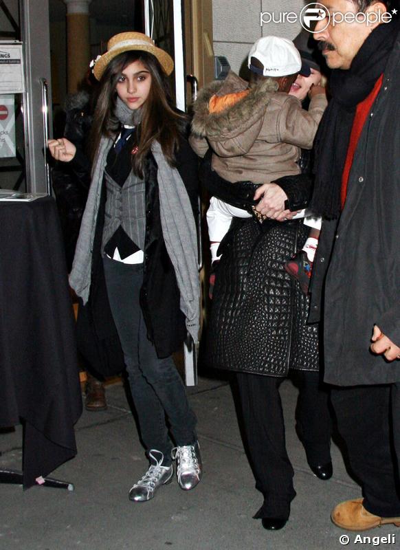 Loudes, Madonna et David Banda à New York
