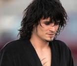 Orlando Bloom sur le tournage de  Sympathy for delicious , à Los Angeles
