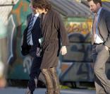 Orlando Bloom sur le tournage de  Sympathy for delicious , à Los Angeles