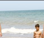 David Trezeguet et son fils Aaron en vacances en Argentine