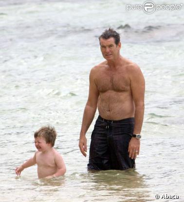 Pierce Brosnan et son fils, Paris Beckett.