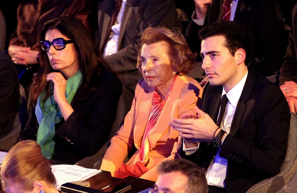 Photo Françoise Bettencourt Meyers Liliane Bettencourt et son petit