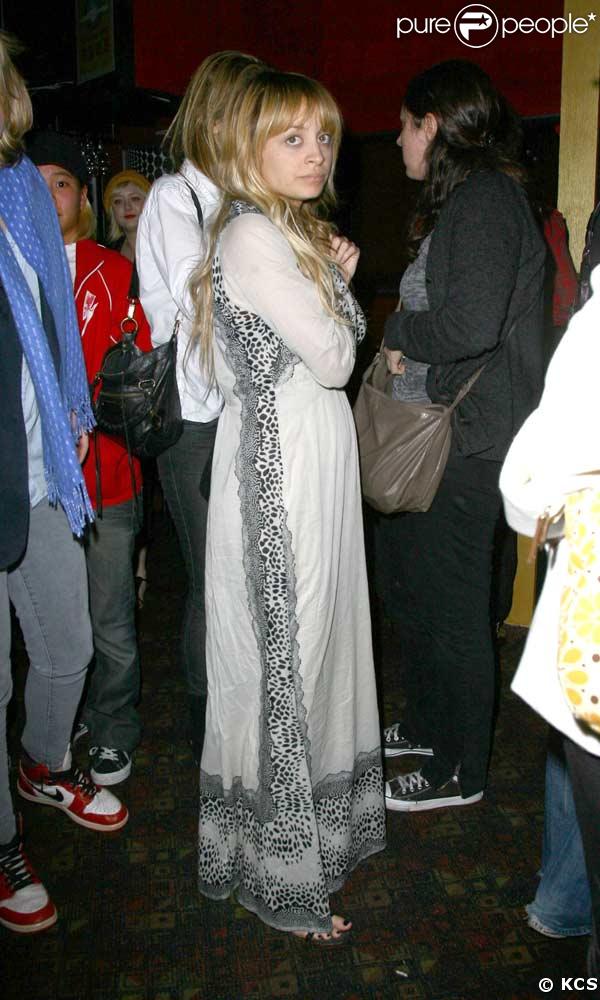 Nicole Richie lors d'un concert de rock à Hollywood le 24 février 2009