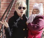 Michelle Williams et son adorable fille Matilda, en promenade dans les rues de Brooklyn, à New York, le 4 mars 2009.