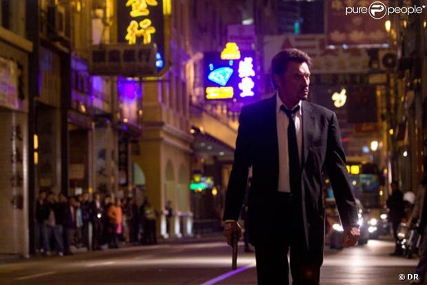 Johnny Hallyday, dans une scène de Vengeance, de Johnnie To, que nous pourrons découvrir dès le mois de mai dans nos salles !