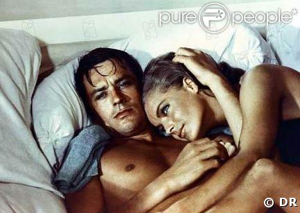 Alain Delon et Romy Schneider dans  La Piscine . 