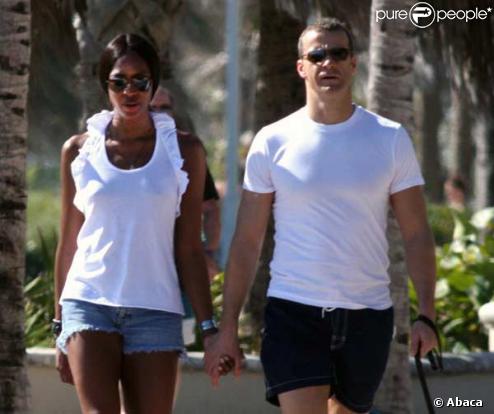 Naomi Campbell et son compagnon Vladislav Doronin, à Miami