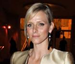 Charlene Wittstock à Paris pour le défilé Armani en janvier 2009