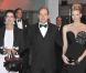 Le Prince Albert II entre sa soeur Caroline de Hanovre et sa compagne Charlene Wittstock, lors du 55e Bal de la Rose, à Monaco, le 28 mars 2009 !