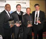 Forest Whitaker, Kurt Warner, Stuart Rahr et Michael Phelps à la soirée de charité contre la maladie de Parkinson