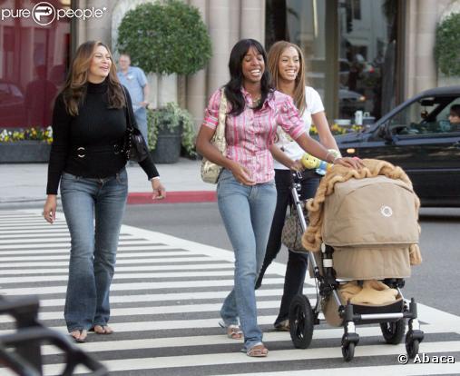 Beyoncé Knowles, sa soeur Solange et son fils Julez et leur mère Tina